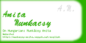 anita munkacsy business card